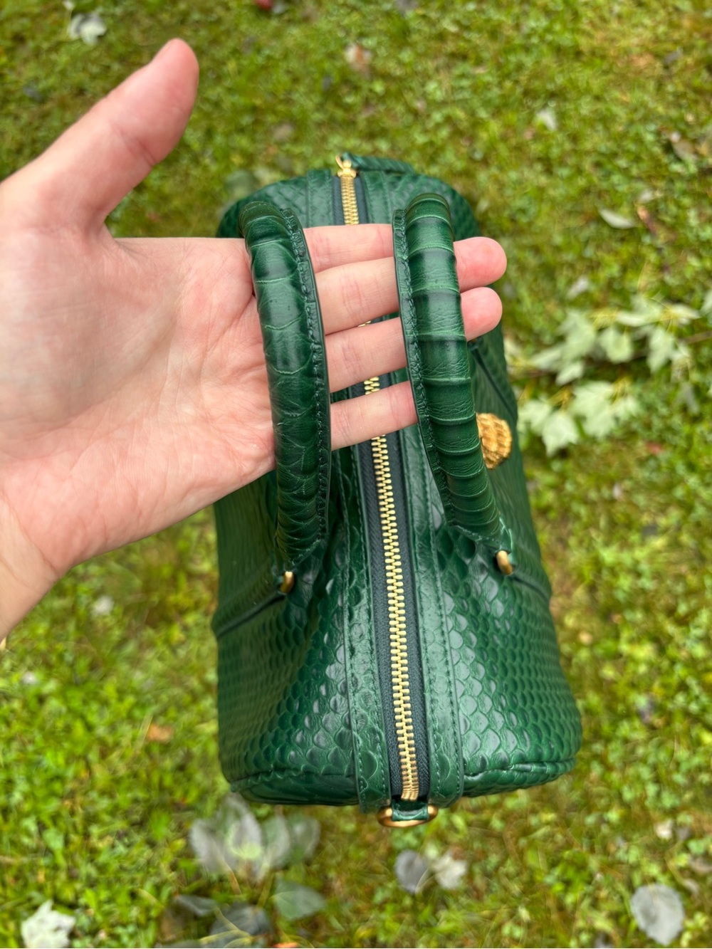 Kurt Geiger London Kensington Snake Embossed Boston Bag - Picture 15 of 17